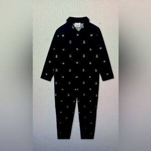 Burberry, new with tags, indigo denim, monogram and‎ star, print jumpsuit 10 Y